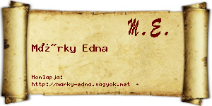 Márky Edna névjegykártya